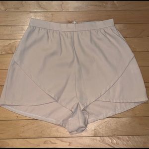 Tan chiffon shorts from Tobi